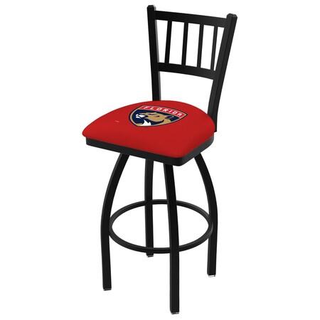 25 Blk Wrinkle Florida Panthers Swivel Bar Stool,Jailhouse Back